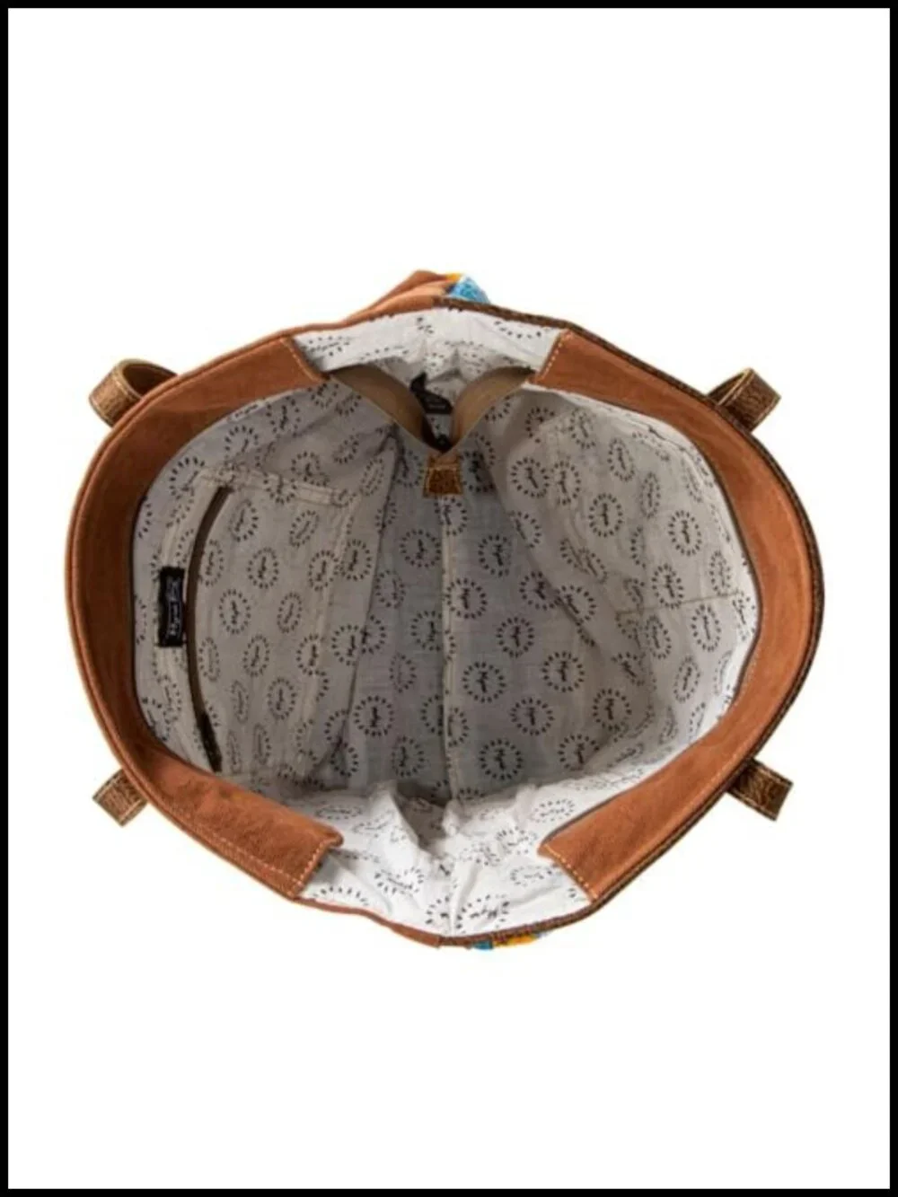 Upcycled Canvas and Leather Tote Shoulder Bag Floral
